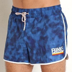 Bike Athletic 4-Way Stretch Track Short Hydrate Print Size Medium